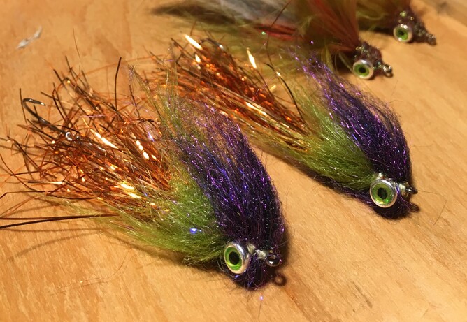 Copper flashabou streamer